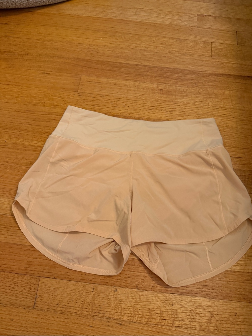 lululemon athletica Women's Beige/peach Two-Layer Athletic Shorts